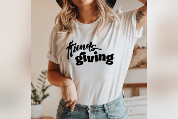 Friendsgiving Svg Funny Fall Thanksgivin Graphics and T-Shirt Designs