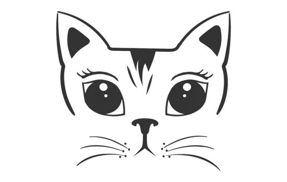 Funny Cat Face Design Svg Graphics for T-Shirt Designs