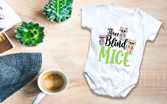 Funny Rhymes Onesies Saying -Three Bli Graphics for T-Shirt Designs
