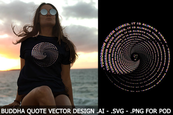 MOTIVATIONAL BUDDHA QUOTE DESIGN VECTOR for Graphics & Illustrations